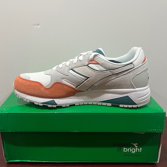 Diadora, N9002, 501.177735/C3134, Grey, White, Orange & Blue - Picture 3 of 13
